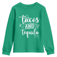 Tacos And Tequila Lover Youth Sweatshirt Funny Humor Gift - Wonder Print Shop