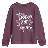 Tacos And Tequila Lover Youth Sweatshirt Funny Humor Gift - Wonder Print Shop