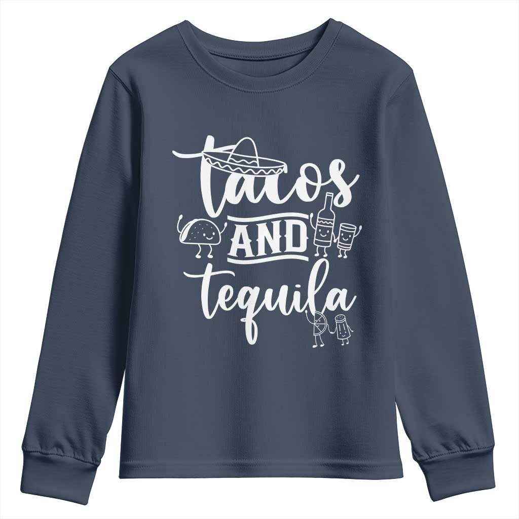 Tacos And Tequila Lover Youth Sweatshirt Funny Humor Gift - Wonder Print Shop