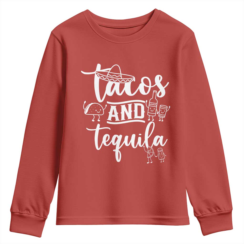 Tacos And Tequila Lover Youth Sweatshirt Funny Humor Gift - Wonder Print Shop
