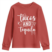 Tacos And Tequila Lover Youth Sweatshirt Funny Humor Gift - Wonder Print Shop