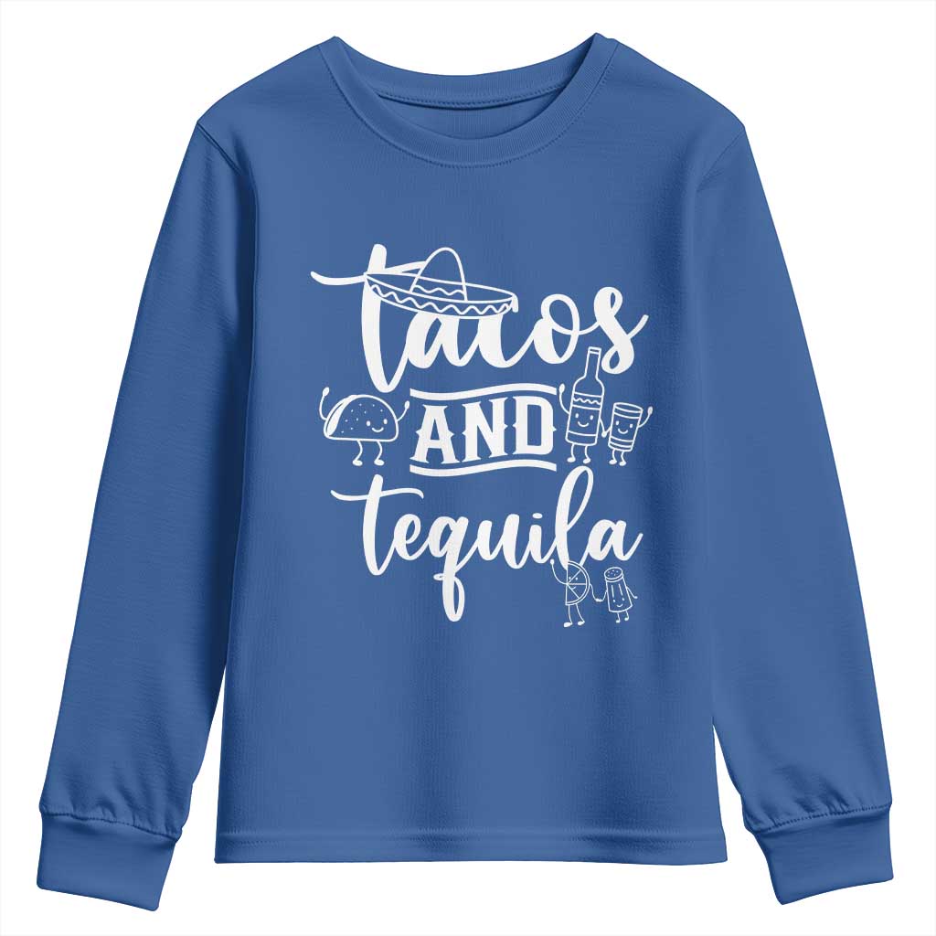 Tacos And Tequila Lover Youth Sweatshirt Funny Humor Gift - Wonder Print Shop