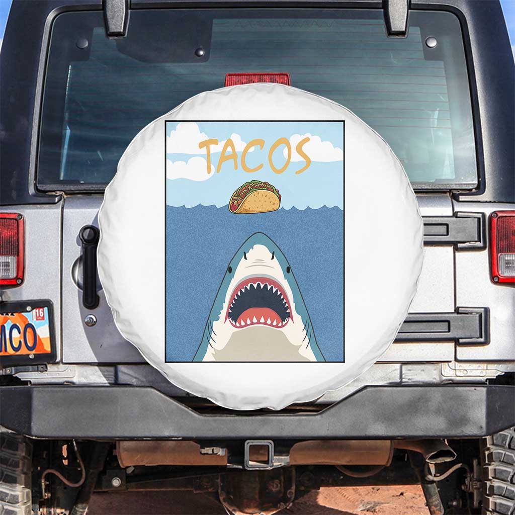 Funny Tacos Lover Spare Tire Cover Shark Attack Humor Gift - Wonder Print Shop
