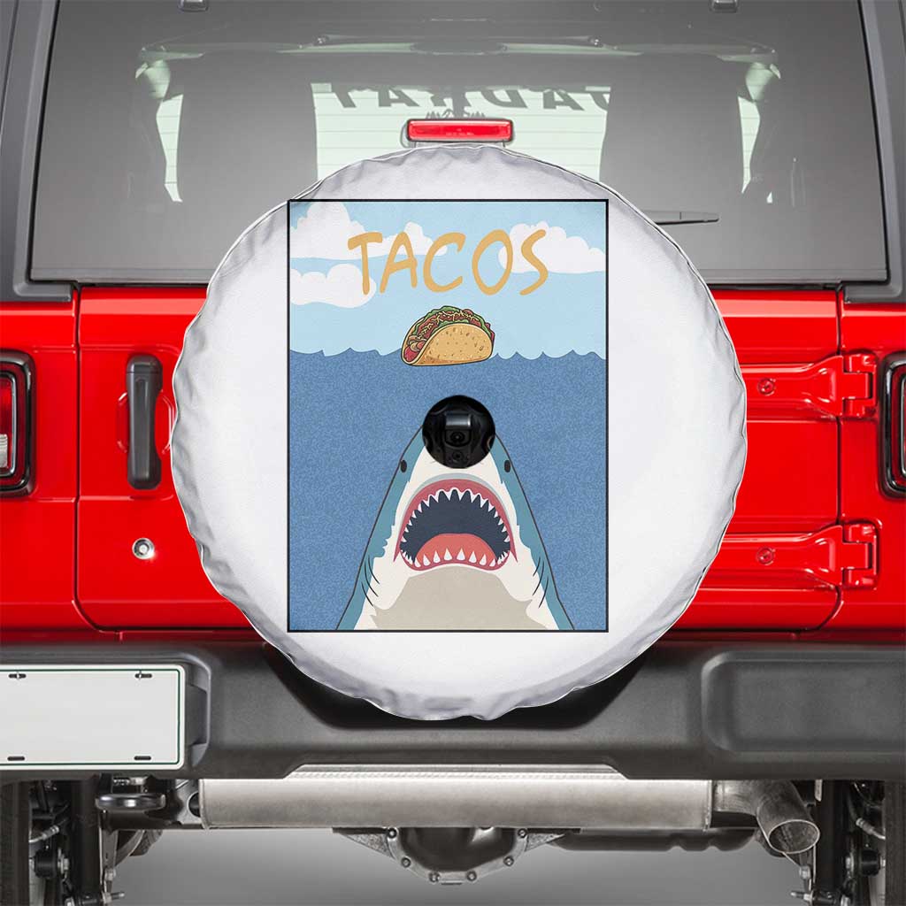 Funny Tacos Lover Spare Tire Cover Shark Attack Humor Gift - Wonder Print Shop