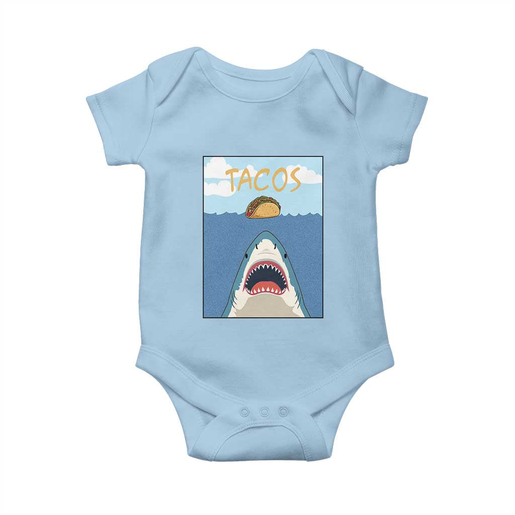 Funny Tacos Lover Baby Onesie Shark Attack Humor Gift - Wonder Print Shop