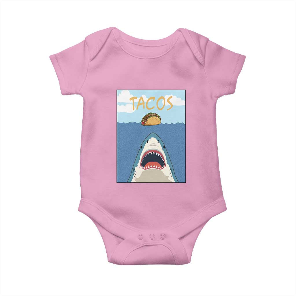 Funny Tacos Lover Baby Onesie Shark Attack Humor Gift - Wonder Print Shop