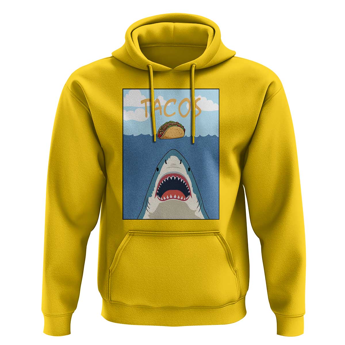 Funny Tacos Lover Hoodie Shark Attack Humor Gift - Wonder Print Shop