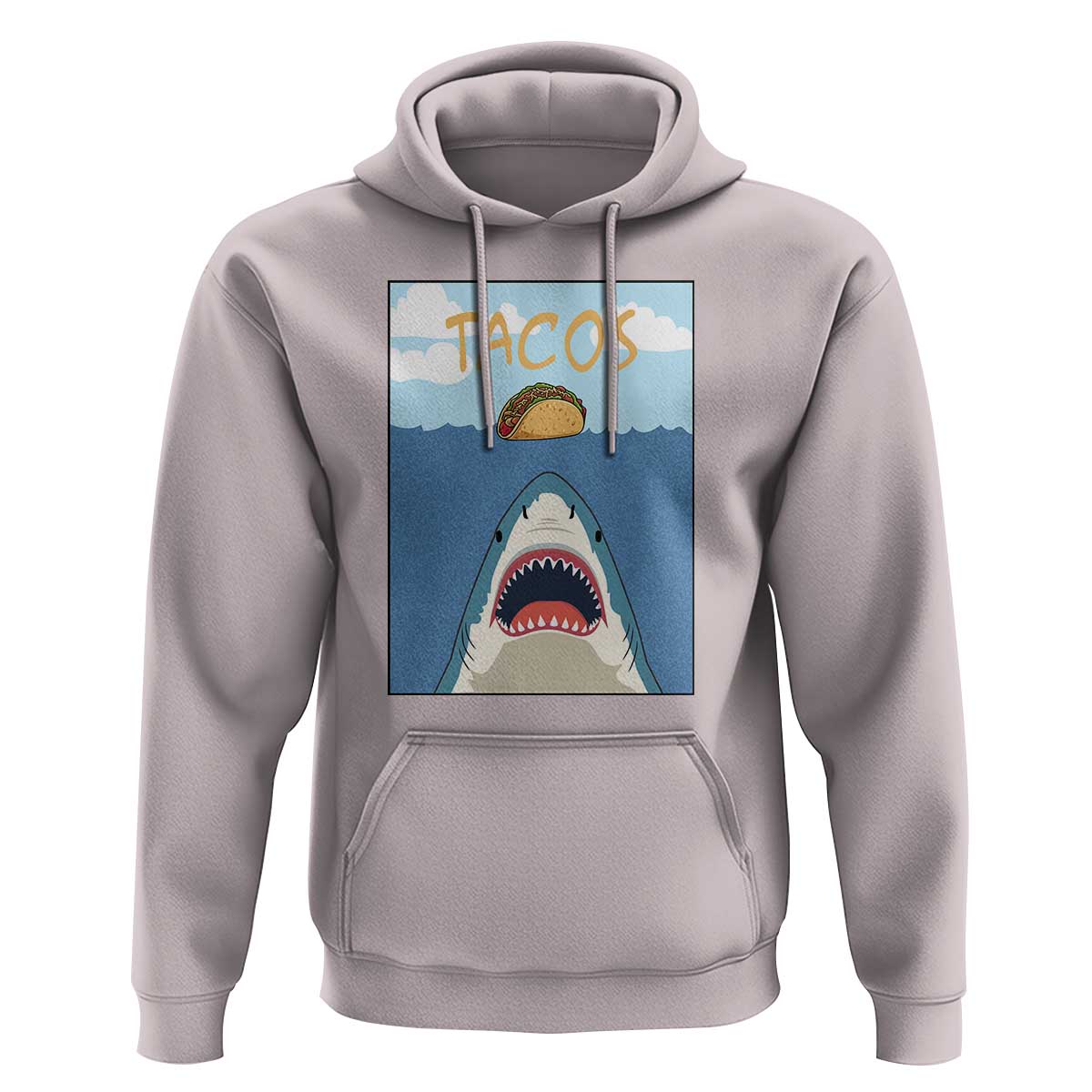 Funny Tacos Lover Hoodie Shark Attack Humor Gift - Wonder Print Shop
