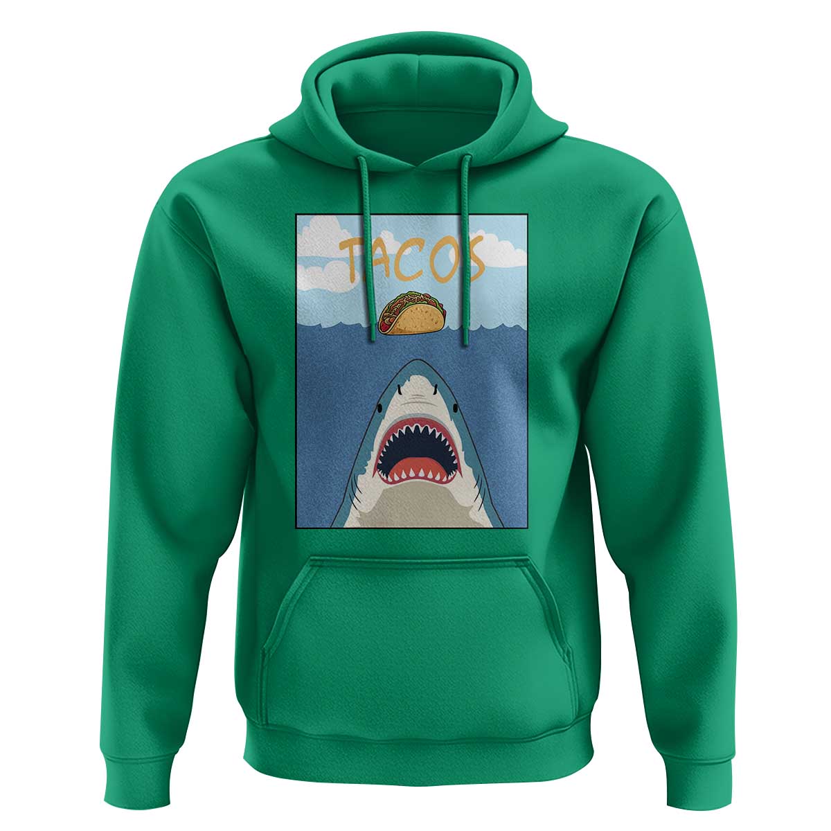 Funny Tacos Lover Hoodie Shark Attack Humor Gift - Wonder Print Shop