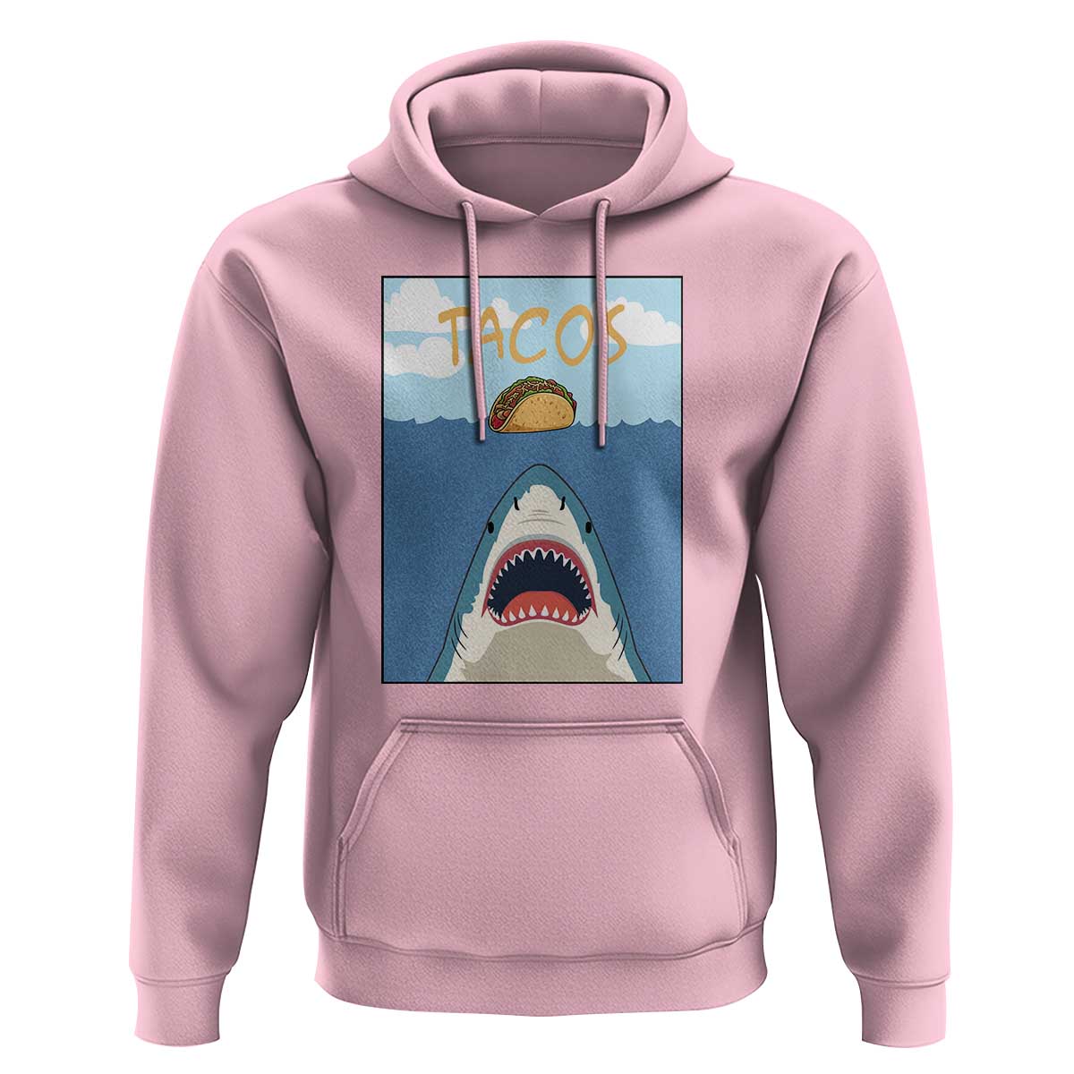 Funny Tacos Lover Hoodie Shark Attack Humor Gift - Wonder Print Shop
