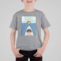 Funny Tacos Lover T Shirt For Kid Shark Attack Humor Gift - Wonder Print Shop