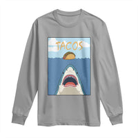 Funny Tacos Lover Long Sleeve Shirt Shark Attack Humor Gift - Wonder Print Shop