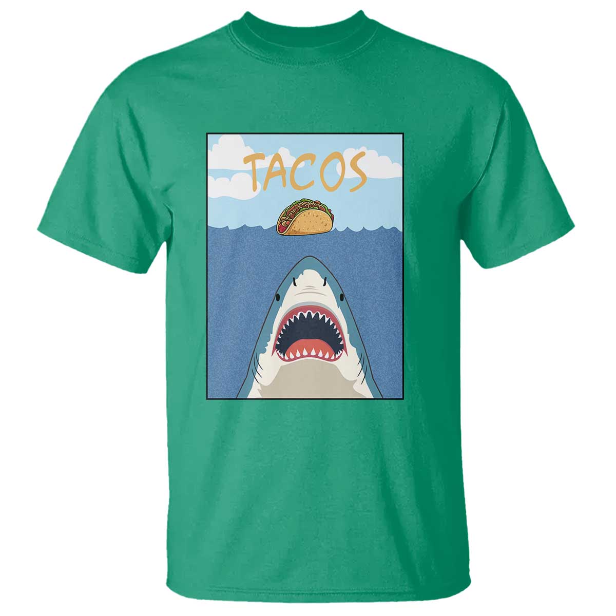 Funny Tacos Lover T Shirt Shark Attack Humor Gift - Wonder Print Shop