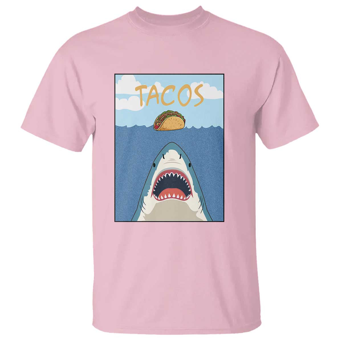 Funny Tacos Lover T Shirt Shark Attack Humor Gift - Wonder Print Shop