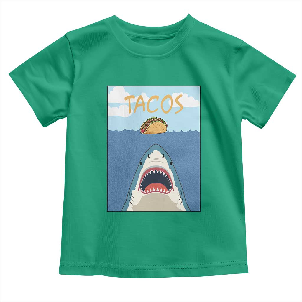 Funny Tacos Lover Toddler T Shirt Shark Attack Humor Gift - Wonder Print Shop