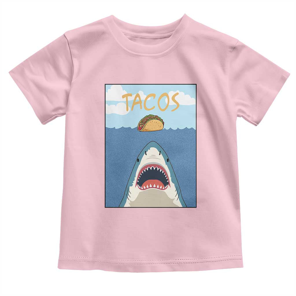 Funny Tacos Lover Toddler T Shirt Shark Attack Humor Gift - Wonder Print Shop