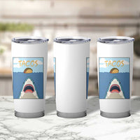 Funny Tacos Lover Tumbler Cup Shark Attack Humor Gift