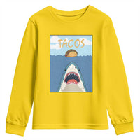 Funny Tacos Lover Youth Sweatshirt Shark Attack Humor Gift - Wonder Print Shop