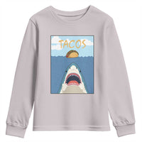 Funny Tacos Lover Youth Sweatshirt Shark Attack Humor Gift - Wonder Print Shop