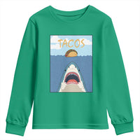 Funny Tacos Lover Youth Sweatshirt Shark Attack Humor Gift - Wonder Print Shop