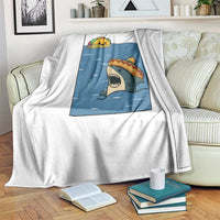 Tacos Lover Throw Blanket Funny Shark Humor Foodie Gift - Wonder Print Shop