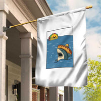 Tacos Lover Garden Flag Funny Shark Humor Foodie Gift - Wonder Print Shop