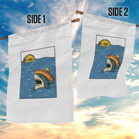 Tacos Lover Garden Flag Funny Shark Humor Foodie Gift - Wonder Print Shop