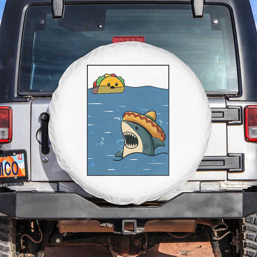 Tacos Lover Spare Tire Cover Funny Shark Humor Foodie Gift - Wonder Print Shop