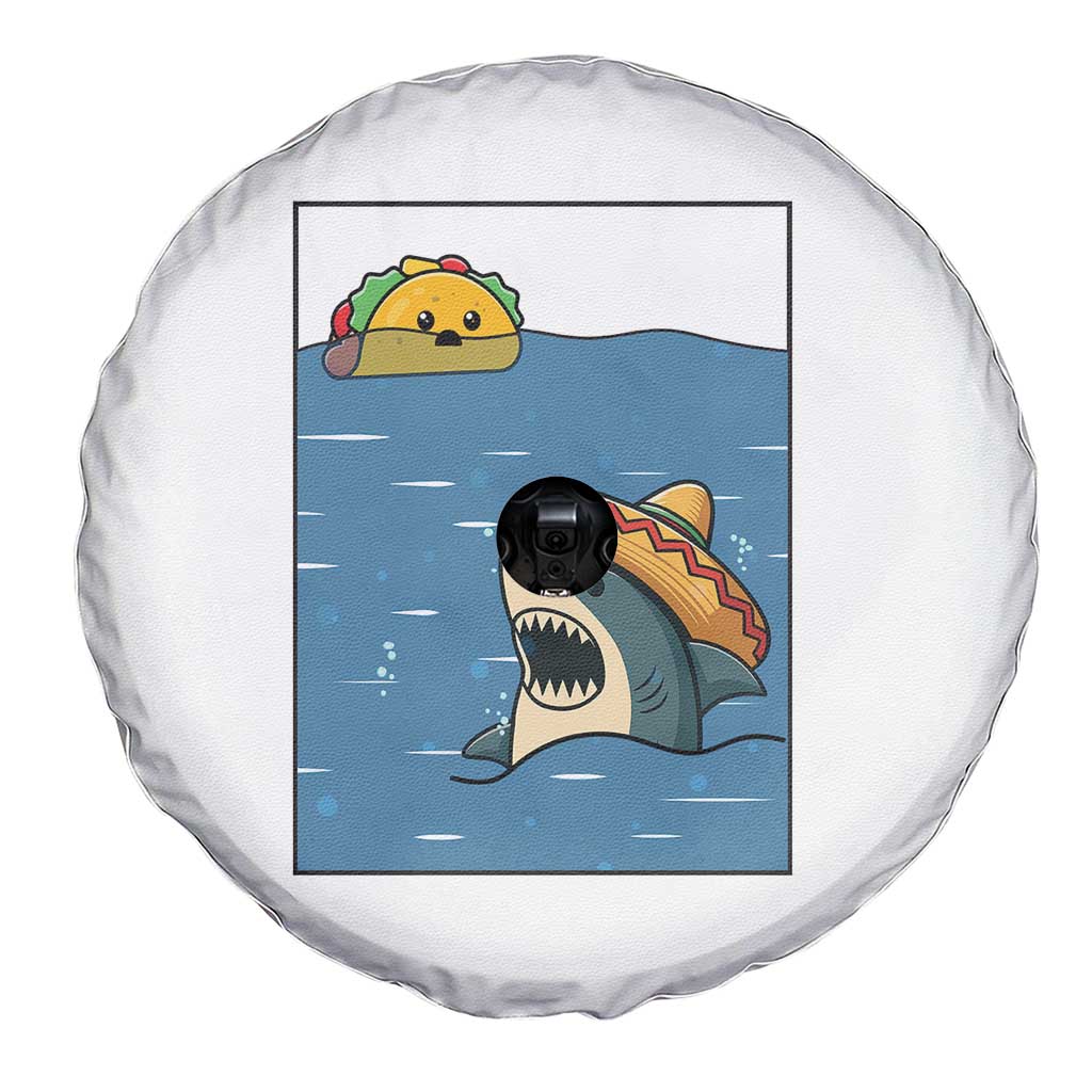 Tacos Lover Spare Tire Cover Funny Shark Humor Foodie Gift - Wonder Print Shop