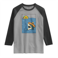 Tacos Lover Raglan Shirt Funny Shark Humor Foodie Gift - Wonder Print Shop