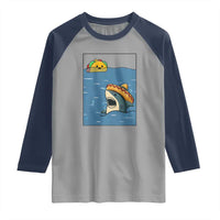 Tacos Lover Raglan Shirt Funny Shark Humor Foodie Gift - Wonder Print Shop