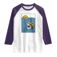 Tacos Lover Raglan Shirt Funny Shark Humor Foodie Gift - Wonder Print Shop