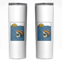 Tacos Lover Skinny Tumbler Funny Shark Humor Foodie Gift
