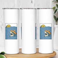 Tacos Lover Skinny Tumbler Funny Shark Humor Foodie Gift