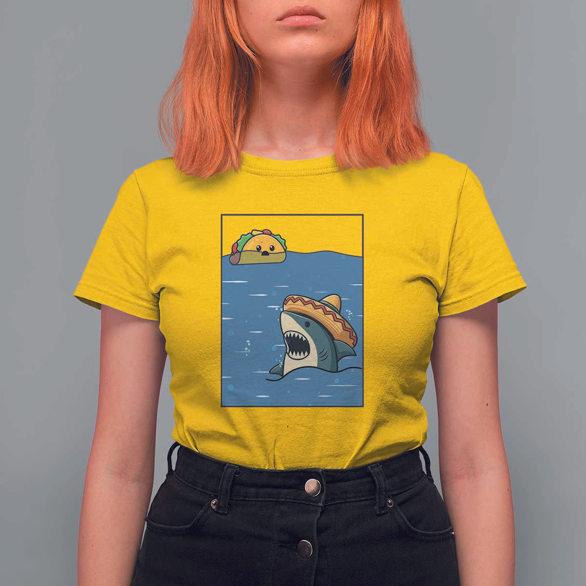 Tacos Lover T Shirt For Women Funny Shark Humor Foodie Gift - Wonder Print Shop