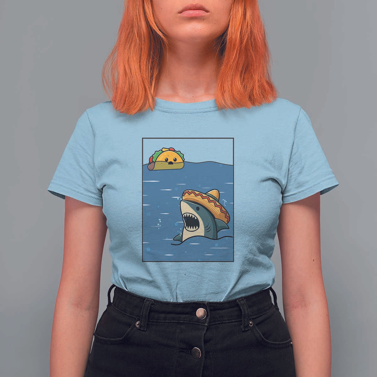 Tacos Lover T Shirt For Women Funny Shark Humor Foodie Gift - Wonder Print Shop