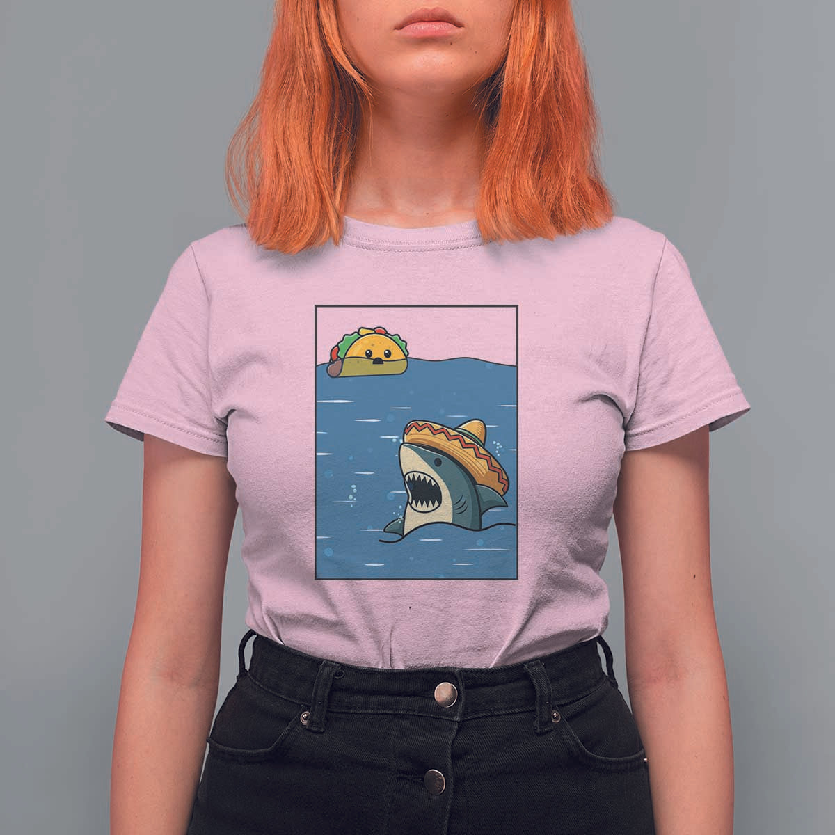 Tacos Lover T Shirt For Women Funny Shark Humor Foodie Gift - Wonder Print Shop
