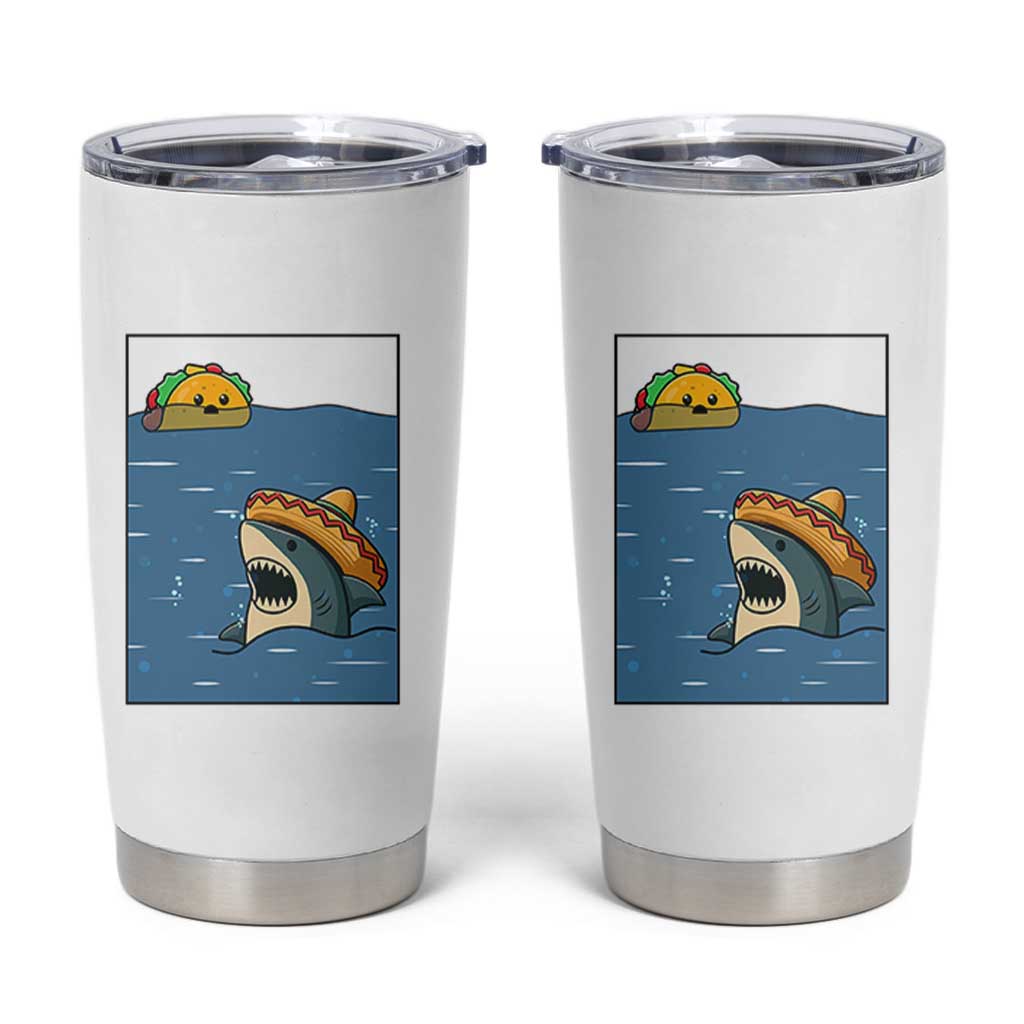 Tacos Lover Tumbler Cup Funny Shark Humor Foodie Gift