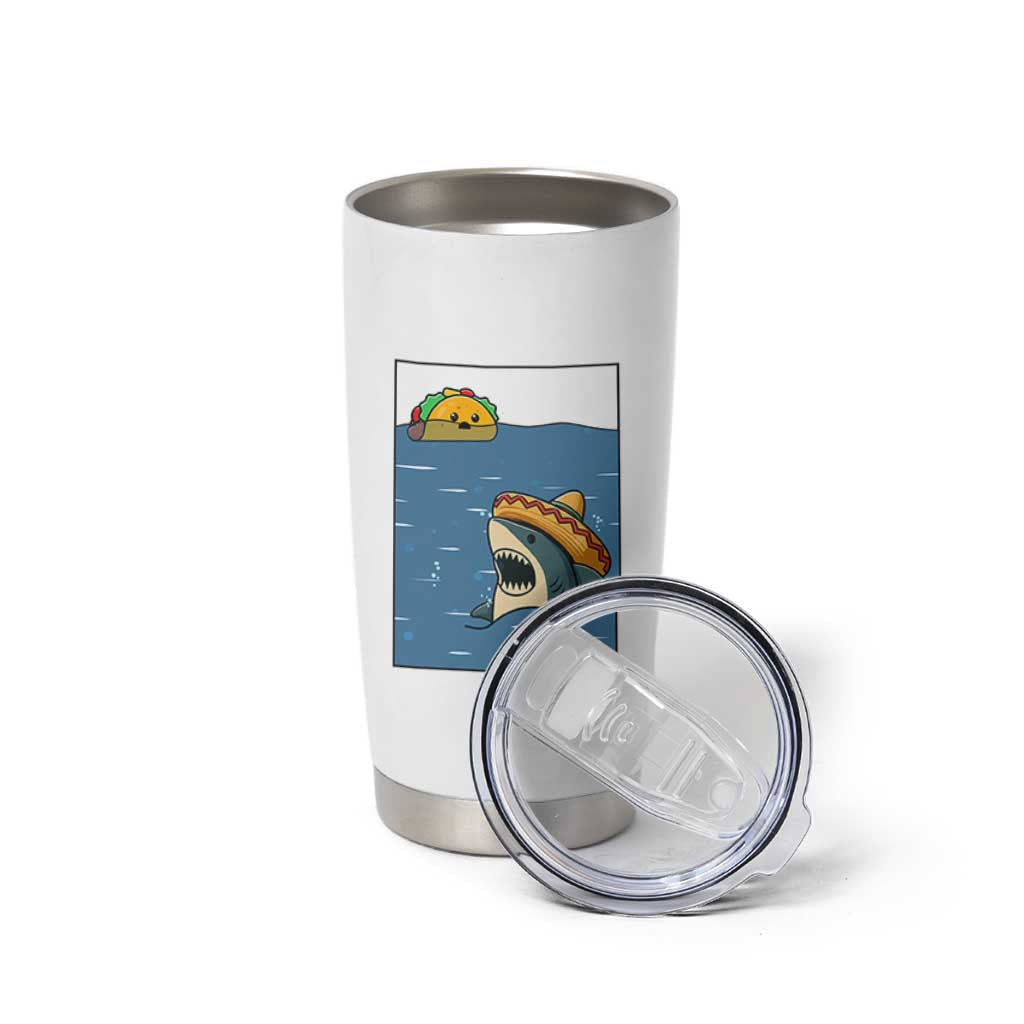 Tacos Lover Tumbler Cup Funny Shark Humor Foodie Gift