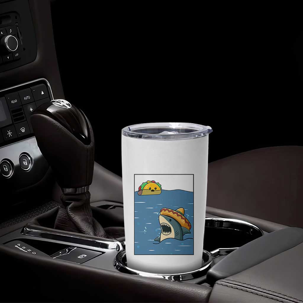 Tacos Lover Tumbler Cup Funny Shark Humor Foodie Gift