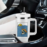 Tacos Lover Tumbler With Handle Funny Shark Humor Foodie Gift