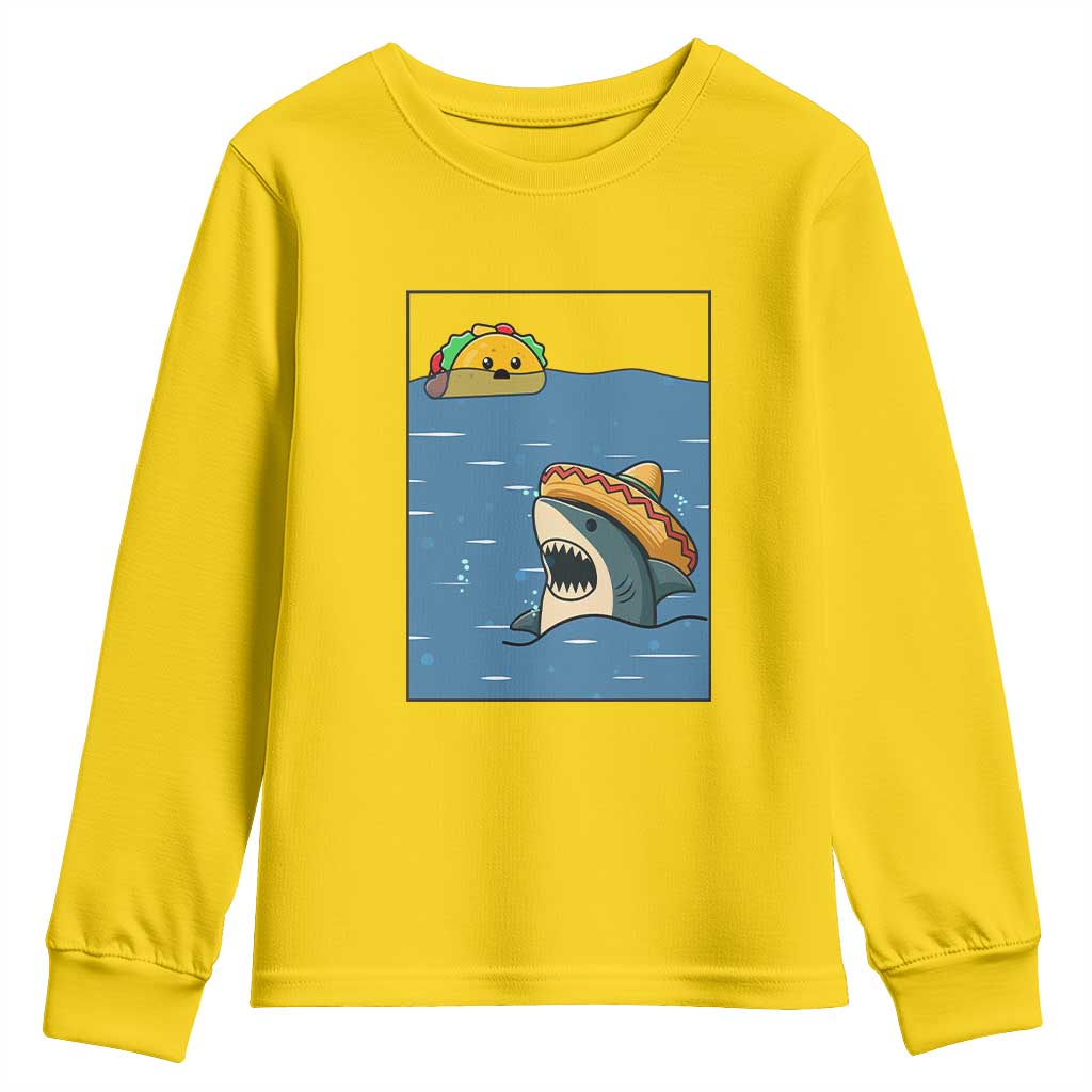 Tacos Lover Youth Sweatshirt Funny Shark Humor Foodie Gift - Wonder Print Shop