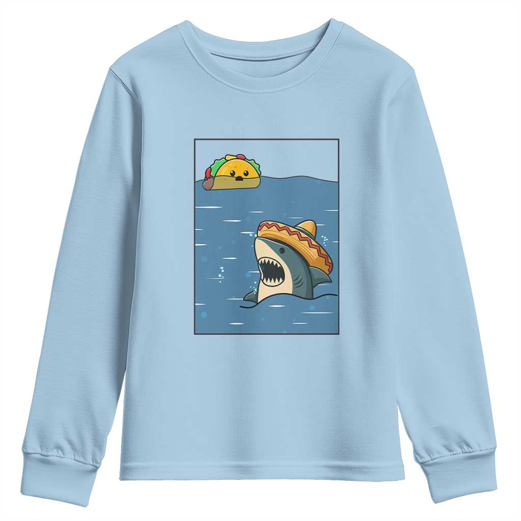 Tacos Lover Youth Sweatshirt Funny Shark Humor Foodie Gift - Wonder Print Shop