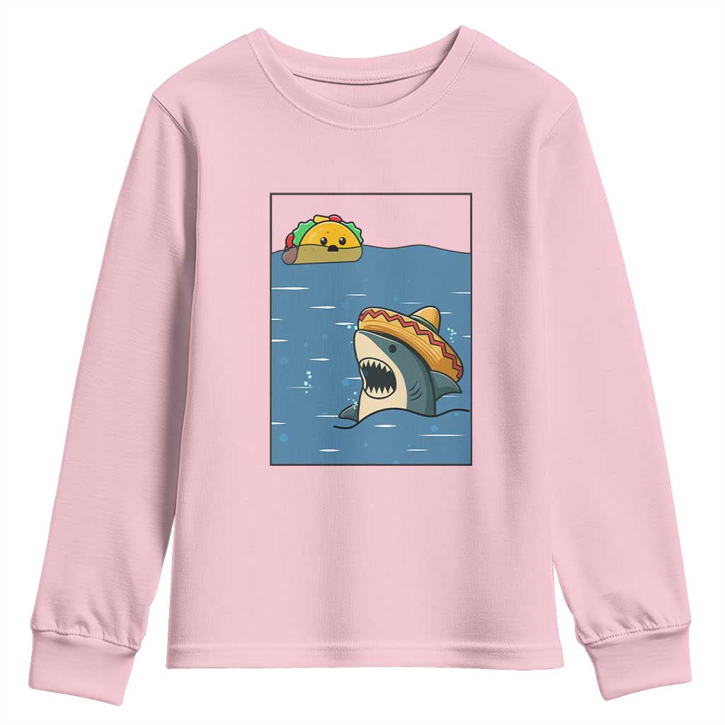 Tacos Lover Youth Sweatshirt Funny Shark Humor Foodie Gift - Wonder Print Shop