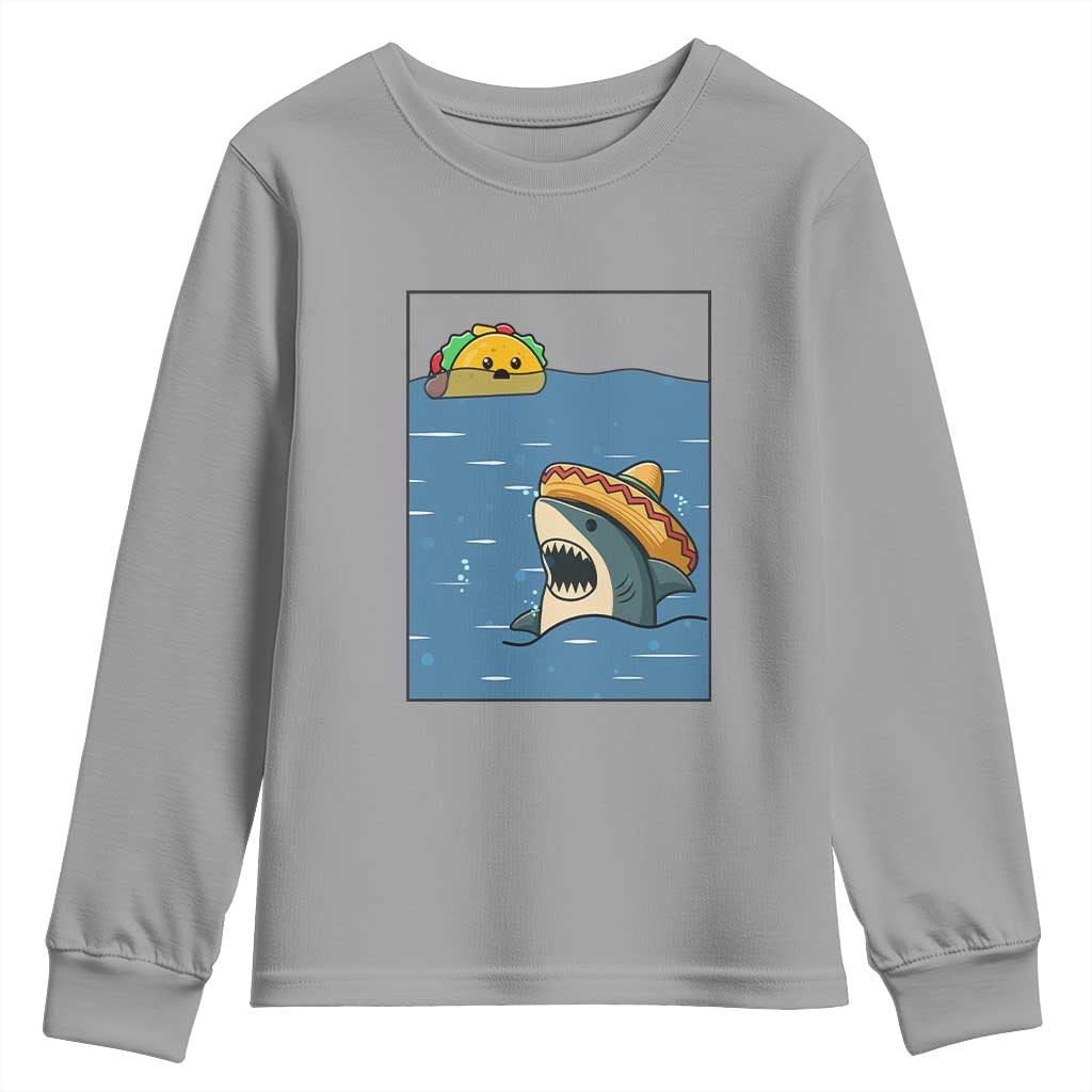 Tacos Lover Youth Sweatshirt Funny Shark Humor Foodie Gift - Wonder Print Shop