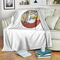 Mexican Food Lover Gift Throw Blanket Funny Shark Eating Tacos - Wonder Print Shop