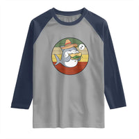 Mexican Food Lover Gift Raglan Shirt Funny Shark Eating Tacos - Wonder Print Shop