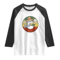 Mexican Food Lover Gift Raglan Shirt Funny Shark Eating Tacos - Wonder Print Shop