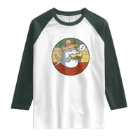 Mexican Food Lover Gift Raglan Shirt Funny Shark Eating Tacos - Wonder Print Shop
