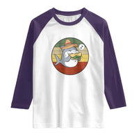 Mexican Food Lover Gift Raglan Shirt Funny Shark Eating Tacos - Wonder Print Shop